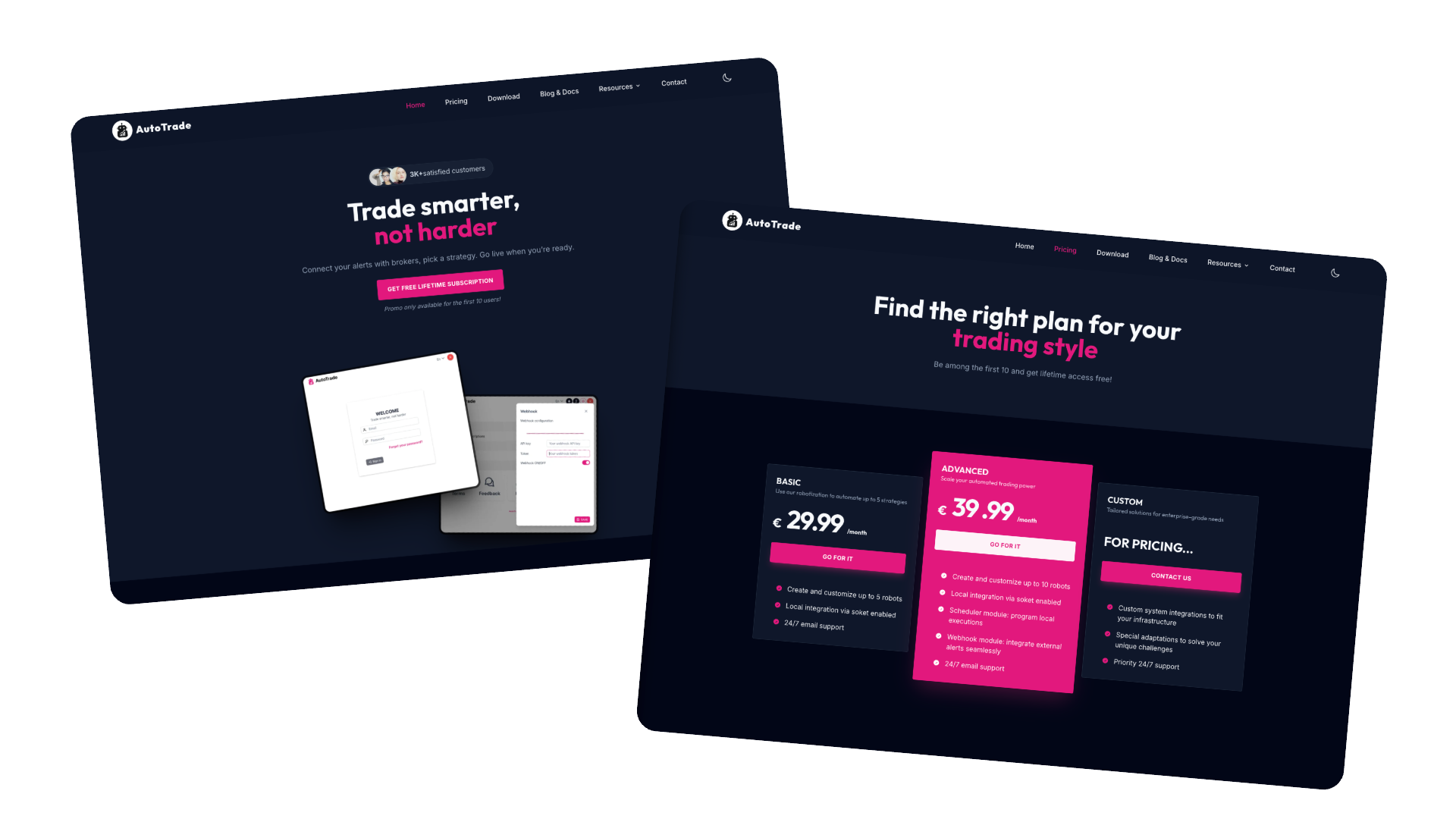 <strong>First:</strong> Create account & pick plan